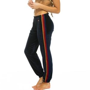 Size M Aviator Nation Sweatpants - VELVET STRIPE